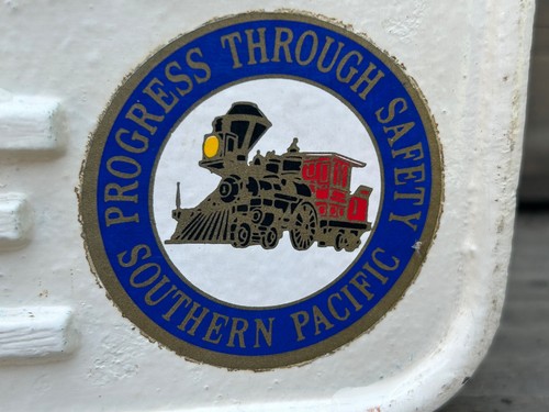 Southern Pacific Railroad Cast Iron Private Property Permission Pole Sign Plaque - Picture 3 of 12