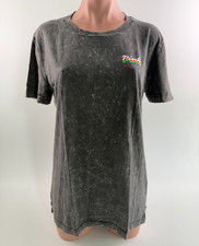 Victoria Secret PINK Dog Logo Round Neck Short Sleeve Oversize Shirt Gray L NWT