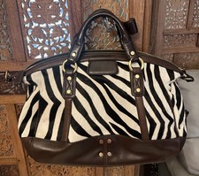 Borsa Cole Haan stampa zebrata capelli di vitello grande pelle borsa a tracolla 15x10x5 ecc condizioni