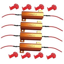 4Pcs Load Resistors 50W 6ohm, Fix LED Bulb Fast Hyper Flash, Turn Signal Blink