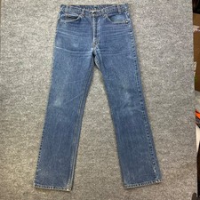 Vintage Levis 517 Orange Tab Jeans Men's Blue Denim Classic Straight Fit - 35X34