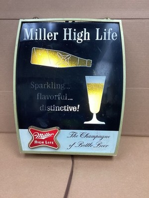 Miller High Life Pouring Beer Motion Light Sign Animated Bar