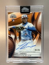 2025 Topps Chrome Black - Autographs Leo Jimenez #CBA-LJI Orange Refractor /25