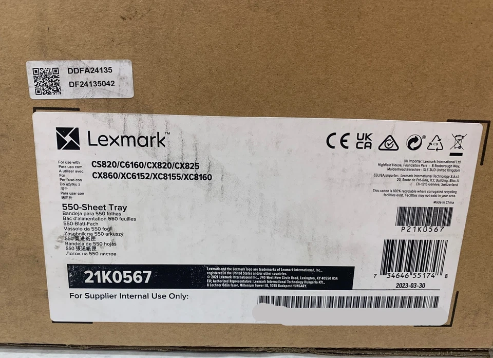 Lexmark 21K0567 White 550 Page Sheet Tray for Various Lexmark Printers - Image 3 of 4