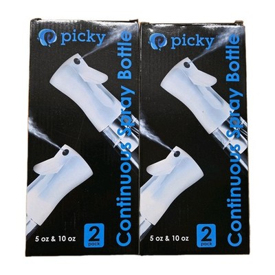 4 X Spray Bottles 10 Oz And 5 Oz Two Per Size New With Box Continuous Spray Mist
