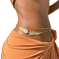 Women Belly Luxury Waist Chain Fashion Bikini Adjustable Body Jewelry Gold Plate