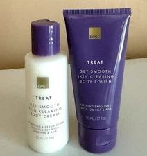 EWC TREAT GET SMOOTH SKIN CLEARING BODY CREAM & BODY POLISH (50/60ml) SEALED