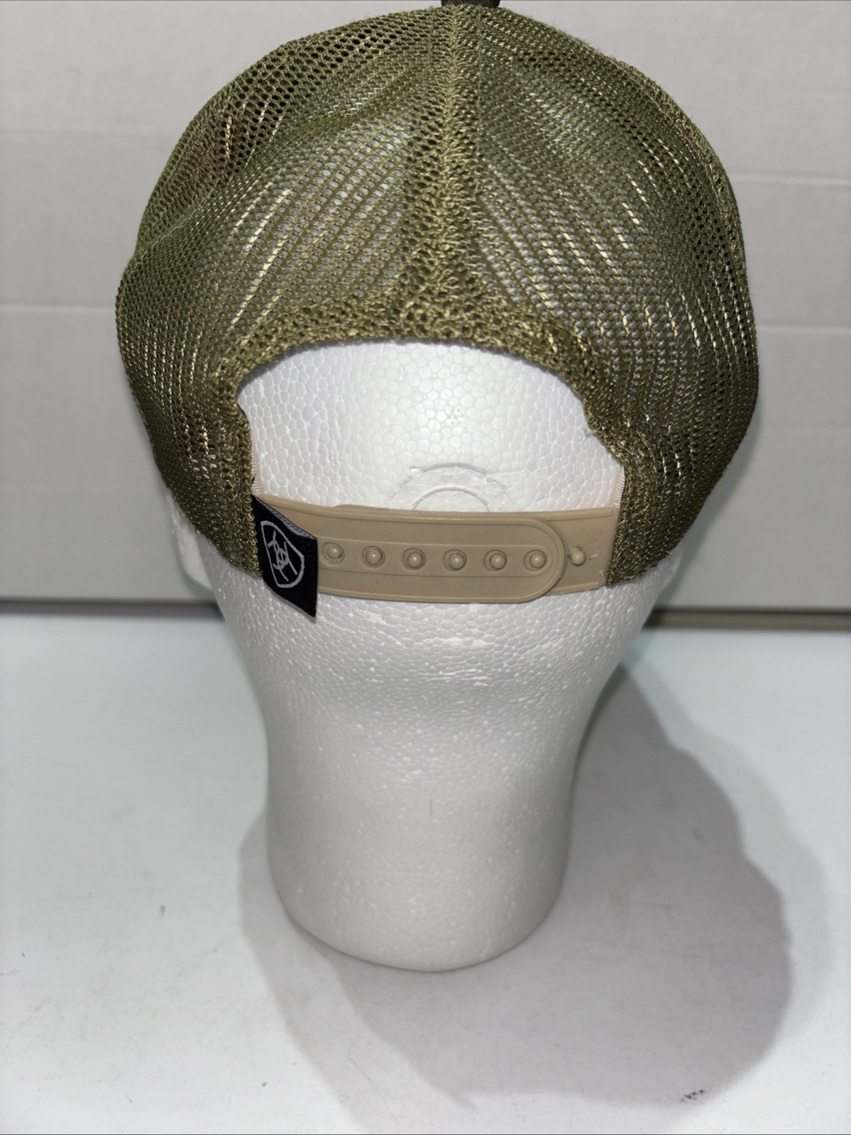 Ariat Flag Patch Baseball Hat Cap Green Camo Mesh… - image 4