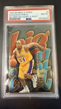 1996 Skybox Z-Force Big Men On Court Shaquille O'Neal  Z Peat SSP PSA 8