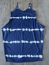 Shein Curve Dress Tie Dye Blue Size 1XL Sleeveless Women's Plus Size