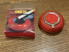VINTAGE Pursette Handy Ashtray, RED ~ New Old Stock, Made in HONG KONG