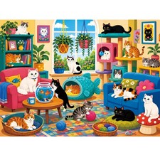 Cute Cat Animal Jigsaw Puzzle for Adults 500 Pieces Colorful