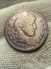 1902 Barber Silver Quarter AU + High Grade Original Shipwreck Effect