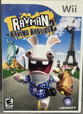 Vintage Nintendo Wii Rayman Raving Rabbids Rabbits 2 Paris Complete Video Game