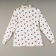 The Eagles Eye Turtleneck Womens M Fall Basket Apples Harvest Thanksgiving