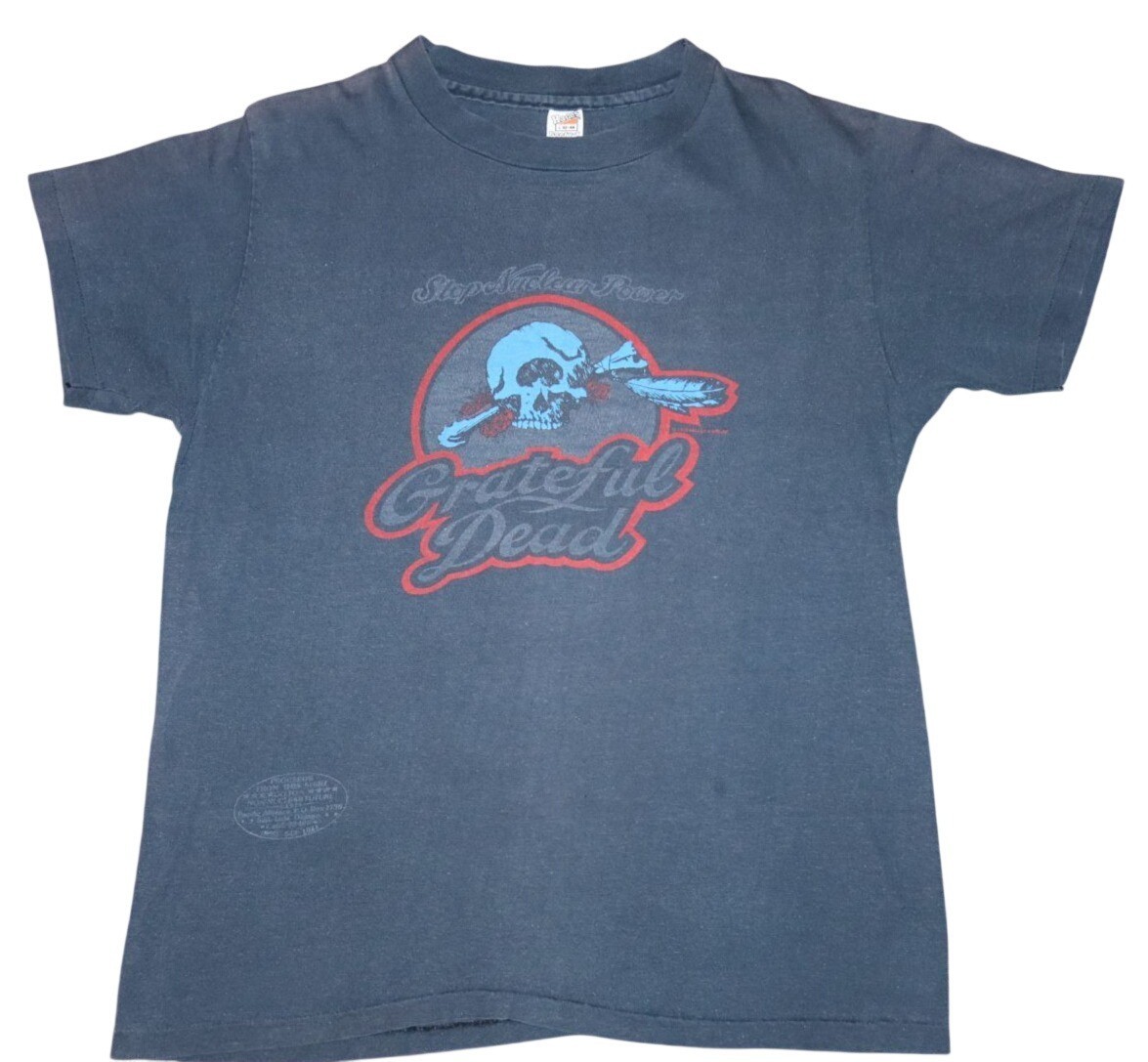 Vintage 1978 Grateful Dead Stop Nuclear Power T-Shirt Size Large Nukes Skull