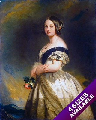 QUEEN VICTORIA OF GREAT BRITAIN UNITED KINGDOM PAINTING ART REAL CANVAS PRINT