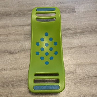 Fat Brain Toys Kids Toys Teeter Popper Neon Green Blue Balance Board