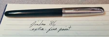 Jinhao 86 Fountain Pen Screw Cap Extra-fine Nib Chrome Cap Black Barrel