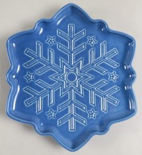 Homer Laughlin Fiesta Lapis Blue Snowflake Shaped Plate 12262803