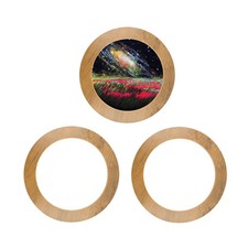 3 PCS Wooden Embroidery Frame for Display, 6 Inch Round Decorative Embroidery...
