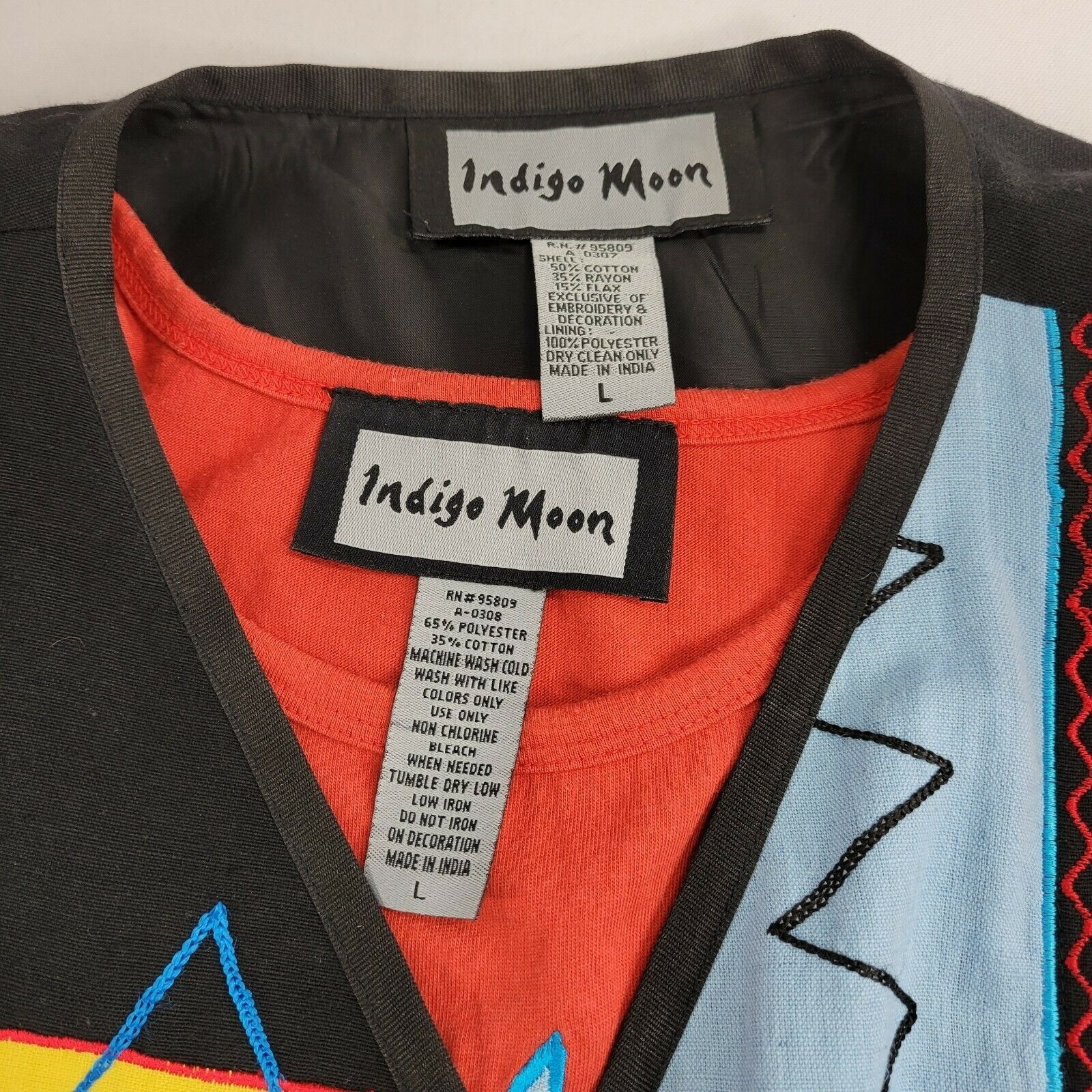 Indigo Moon Patchwork Jacket Multicolor with Matc… - image 10