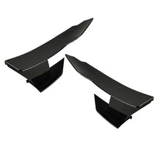 6stk Kohlefaser ABS Auto Front Stoßstange Lip Splitter Fins Spoiler Canards  ey