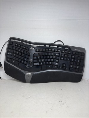 Microsoft Natural Ergonomic Keyboard Silver Black 4000v1.0 KU-0462 Working
