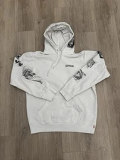 Supreme x M.C. Escher Hoodie white Size Large Pullover RARE