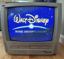 Sylvania 6719DF 19 CRT TV DVD VHS VCR Combo Retro Gaming w/ Remote 2005 Read