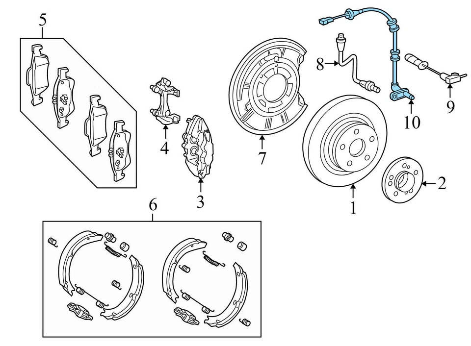 2012-2016 MERCEDES-BENZ E300 - REAR ABS / Wheel Speed Sensor 2125402117 - Image 3 of 4
