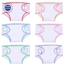 Doll Diapers 6 Pcs 15 Inch 12-15 BABESIDE Baby Dolls Reusable Washable Underwear