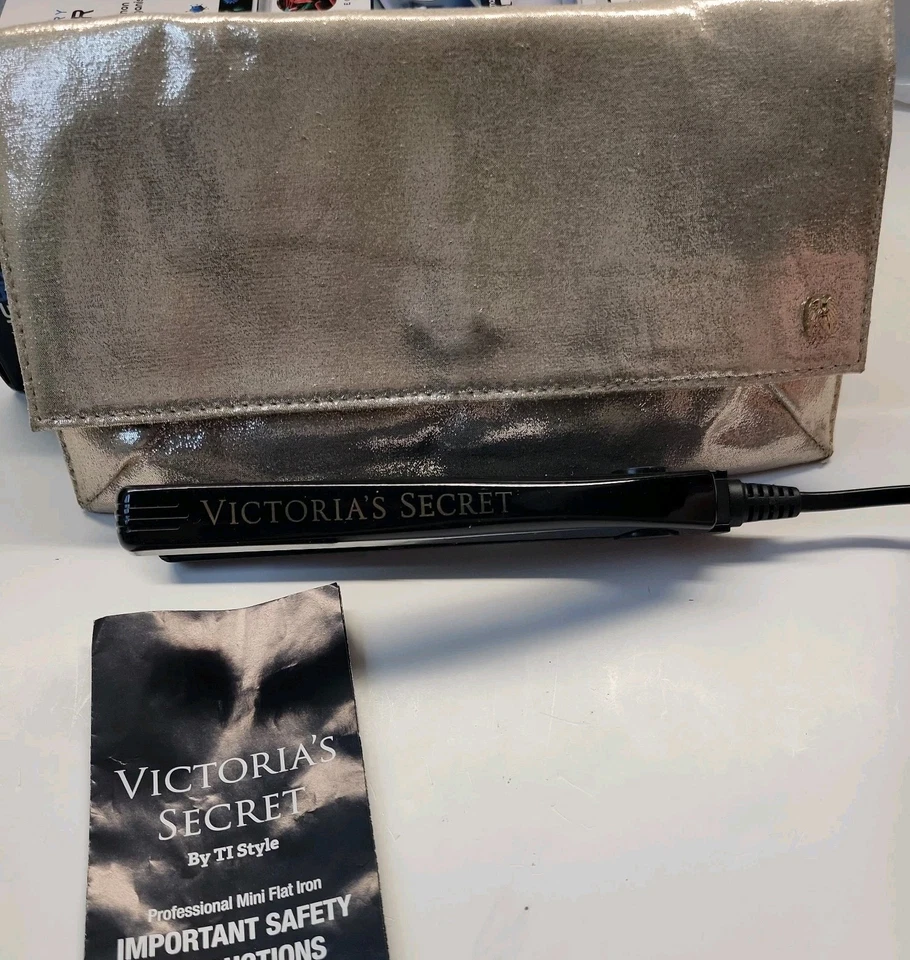 Estuche de Viaje VICTORIA'S SECRET Angel Negro Mini Plano Hierro Cerámica Dorado Brillo  Foto 2 de 4