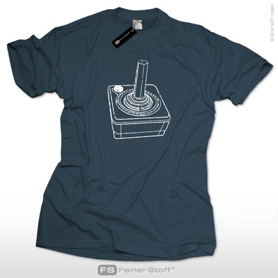 Atari 2600 Joystick Retro Joypad T-Shirt for Nerd Gamers, ST Commodore C-64 Fans