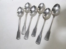 Vtg Oneida Stainless Heirloom Cube Mark American Colonial 6 Teaspoons