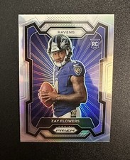 2023 Panini Prizm Zay Flowers SILVER PRIZM IMAGE VARIATION Rookie RC #317 Ravens