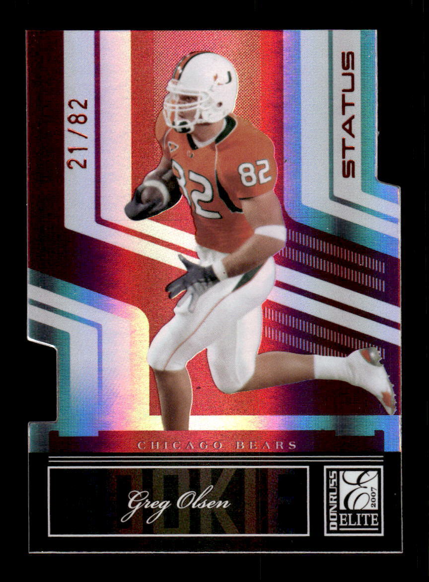 2007 Donruss Elite #142 Greg Olsen Status #/82