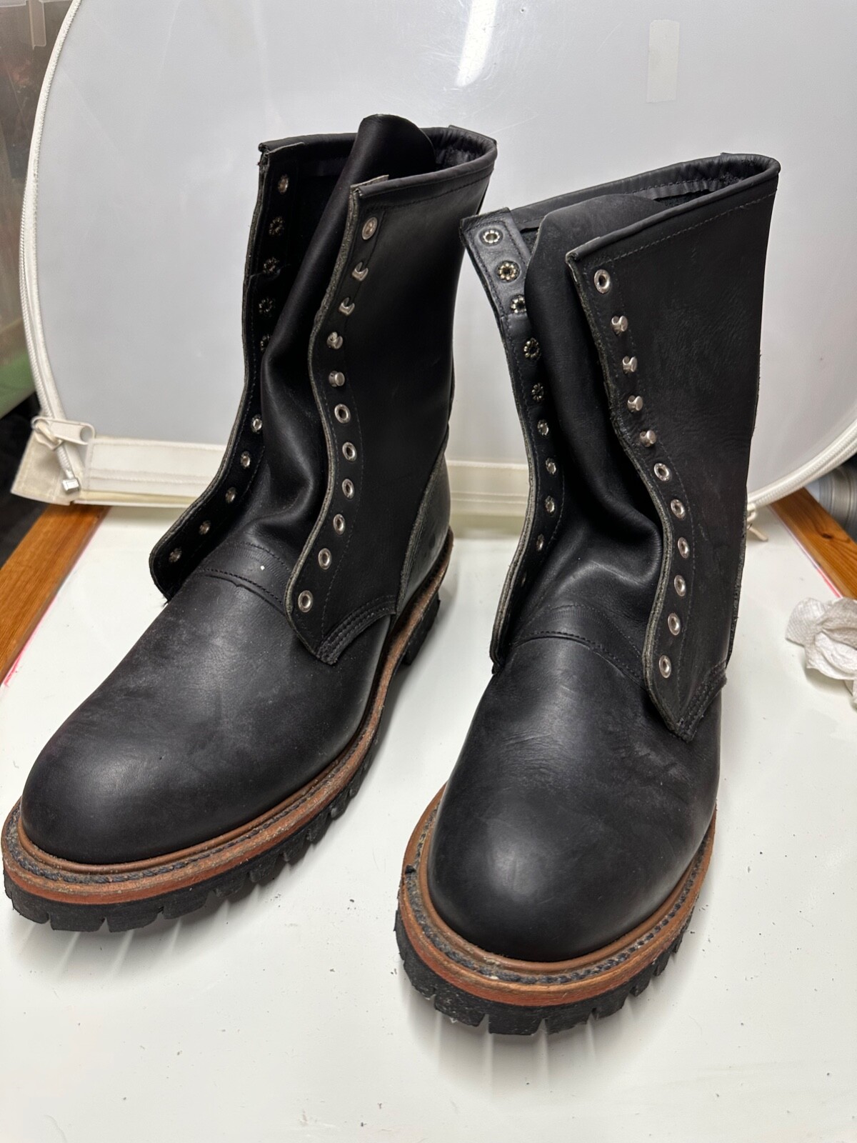 2x LEFT FOOT Red Wing 218 Logger Max Wildland Boots Mens 12 D eBay