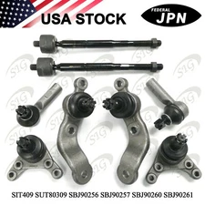 For 1998 - 2004 Toyota Tacoma RWD Front Upper & Lower Ball Joint Tie Rod 8PC Kit