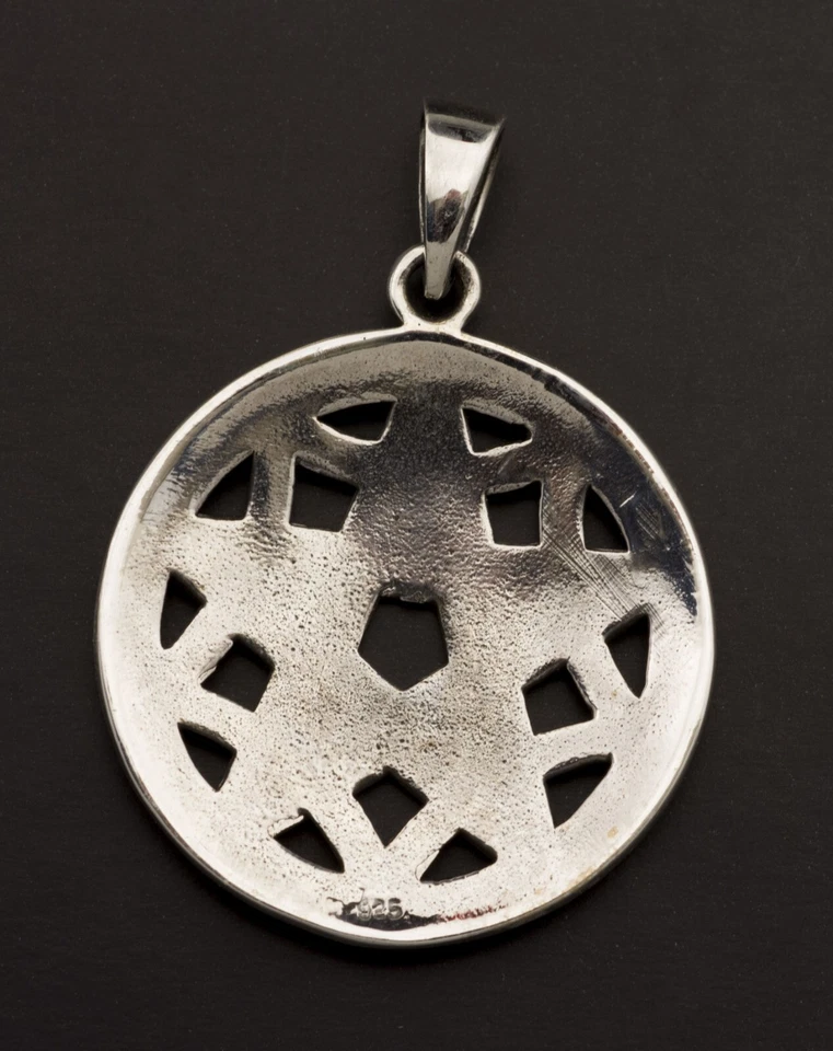 Pendente Pentagramma Pentacolo Gioiello Esoterico In Argento 925 Di 6 Gr. - Immagine 2 di 2