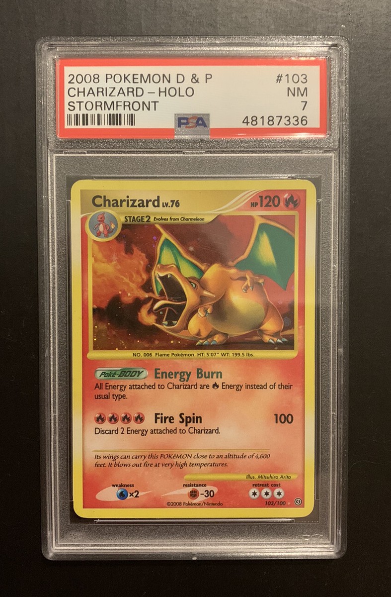 Pokémon Card CHARIZARD Holo PSA 7 SWIRL Diamond & Pearl Pokémon Card CHARIZARD Holo PSA 7 SWIRL Diamond & Pearl