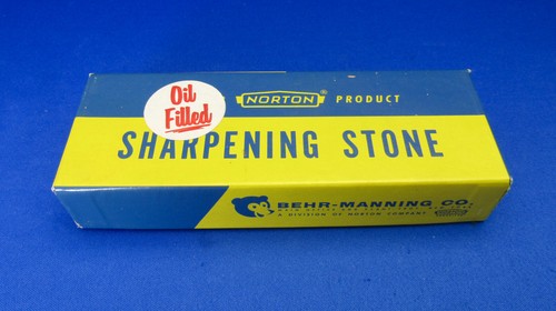NORTON VTG MB6 INDIA Sharpening Stone 6X2X1 1950's Made In USA UNUSED COND.#5 - 第 1/12 張圖片