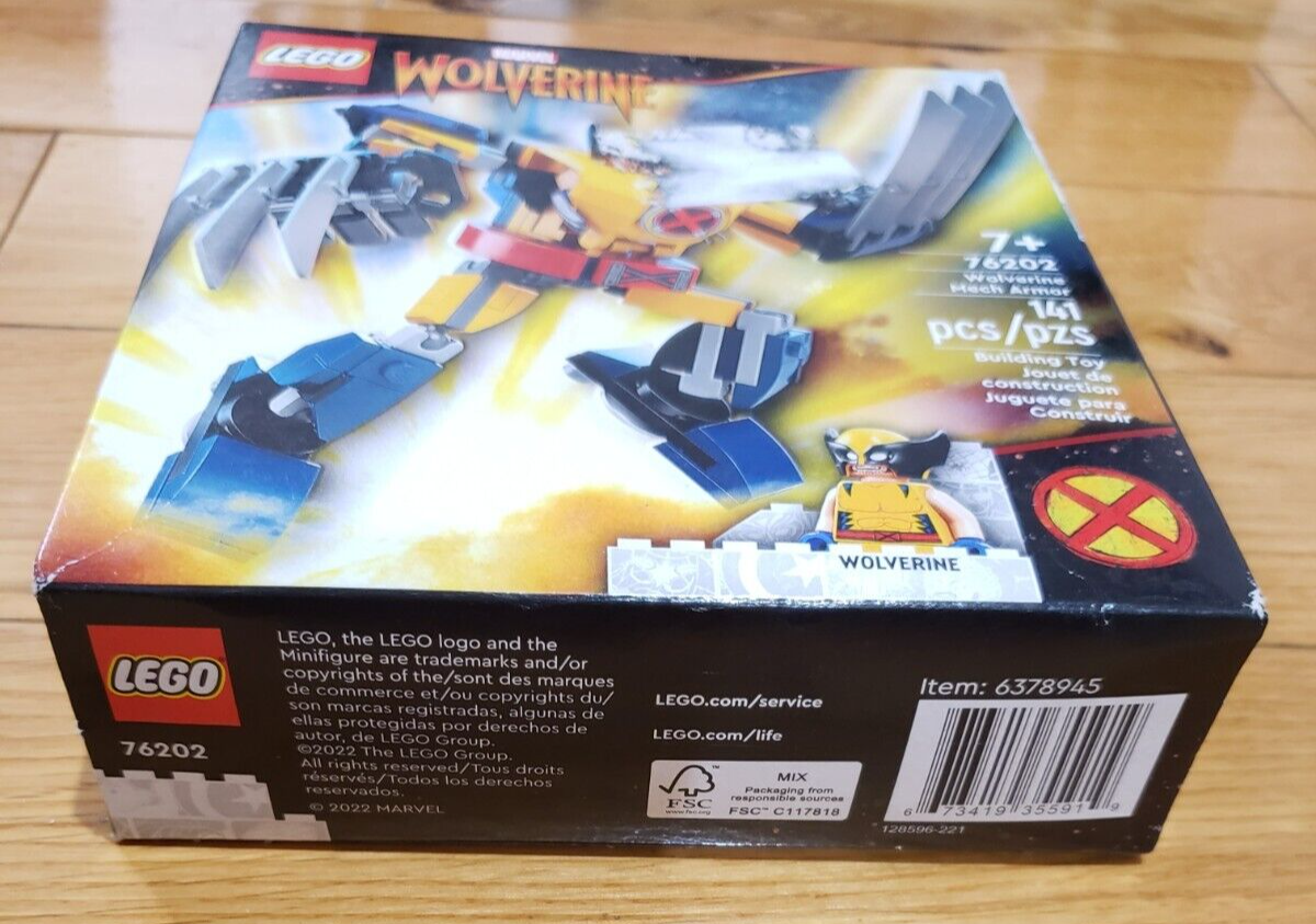  LEGO Marvel Wolverine Mech Armor 76202 Building Kit;  Collectible Mech and Minifigure for Wolverine Fans Aged 7+ (141 Pieces) :  Toys & Games