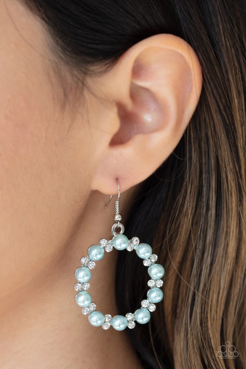 Blue pearl clearance earrings paparazzi