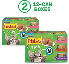Friskies Wet Cat Food - Classic Pate Variety Pack, Poultry & Fish, 24 Cans ✅✅✅