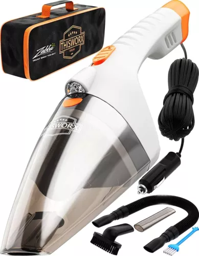ThisWorx TWC-02 Car Vacuum Cleaner (White, open box)