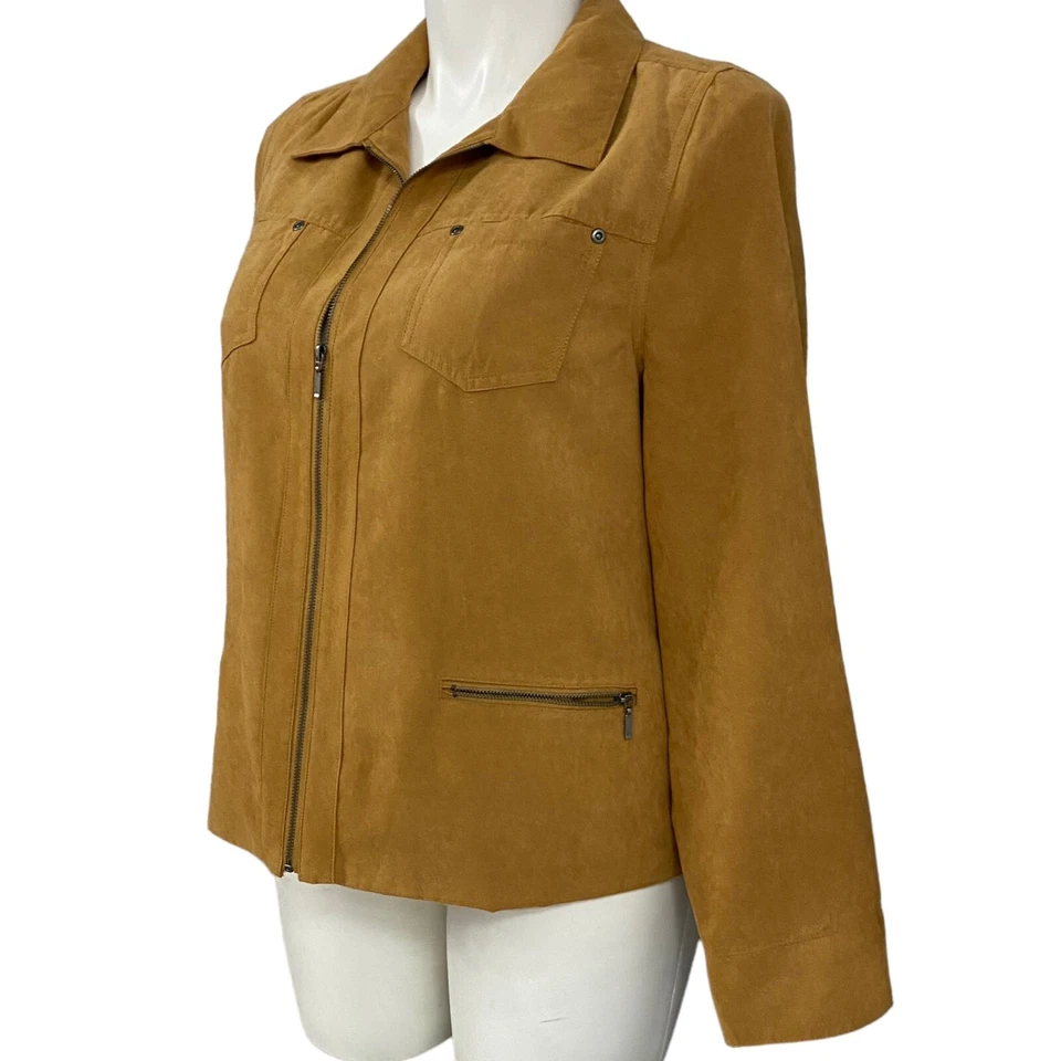 Blazer Studio Works Feminino Tamanho 16 Jaqueta Bronzeada Trabalho Escritório Cápsula Minimalista - Imagem 3 de 4