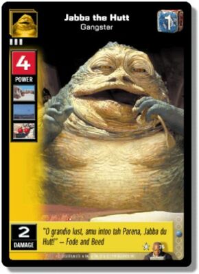 Star Wars Young Jedi CCG Jedi Council Jabba The Hutt, Gangster # 75
