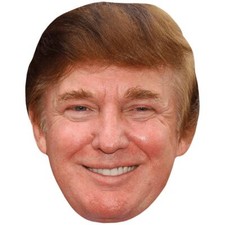 Donald Trump Smile Celebrity Mask, Flat Card Face, Fancy Dress Mask