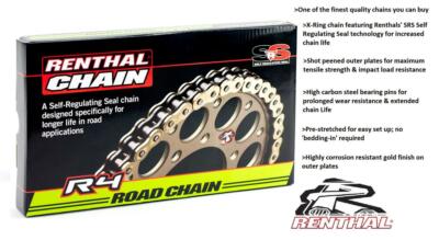 Renthal R4 Gold X-Ring Kette 520x114 Glieder für Kawasaki Z800e 13-16